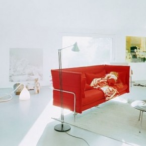 Red Modern Sofa White Living Room 665x305  Beautiful Modern Style Sofas  Wallpaper 6