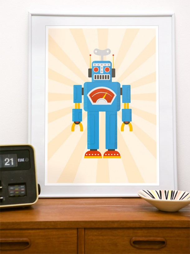 Robot Poster Prints  Retro Poster Prints  Pict  11