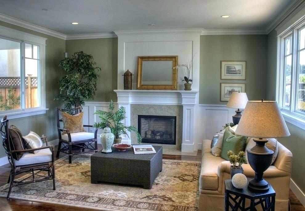 living room sage green walls