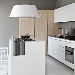 Smaller White Kitchen With Light Wood Elements  Modern Kitchens From Elmar Cucine  Image  18