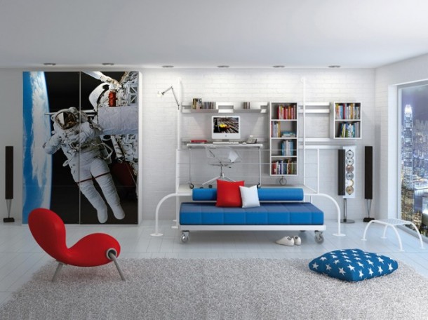 Space Theme Room 665x498 Poster Print Kids Rooms Wallpaper 3