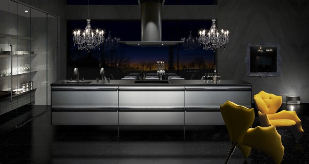 Steel Kitchen Yellow Accents  Modern Japanese Kitchens  Picture  10