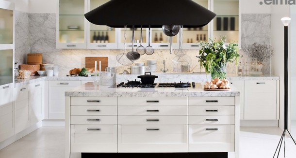 White And Marble Complementing  Modern Kitchens From Elmar Cucine  Wallpaper 21