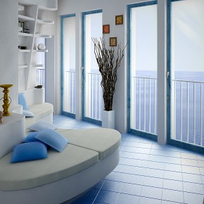 White Blue Seating  Dashing, Artistic Interiors from Pixel3D  Wallpaper 7