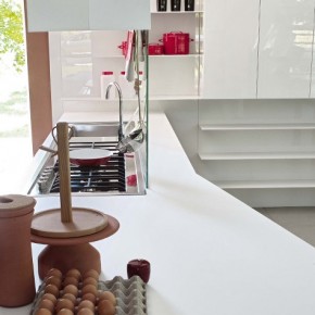 White Cupboards In A Darker Kitchen Modern Kitchens From Elmar Cucine Wallpaper 6