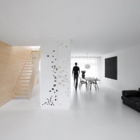 White Dining Wood Stairway  Home by i29 Architects  Wallpaper 4