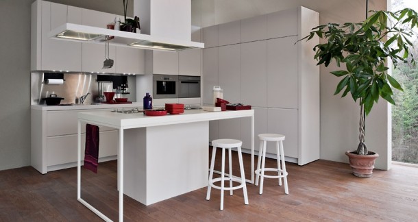 White Smaller Kitchen  Modern Kitchens From Elmar Cucine  Pict  13
