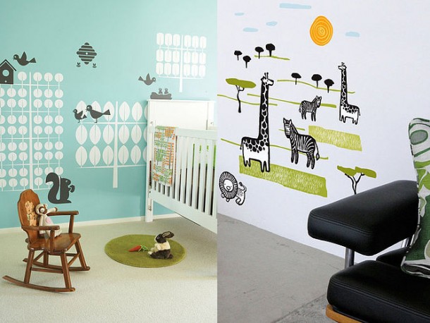 Zoo Animal Wall Stickers  Kids Wall Stickers  Wallpaper 1