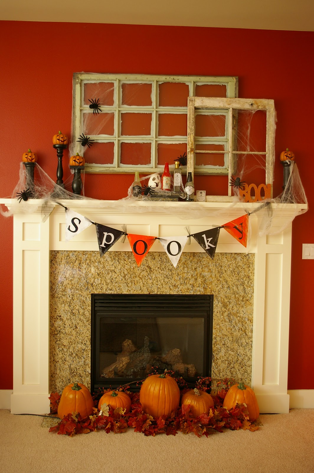 50 Awesome Halloween Decorating  Ideas  Orange Wall Flag 