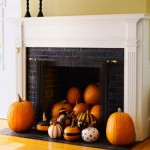 50 Awesome Halloween Decorating Ideas Fireplace Pile of pumpkins