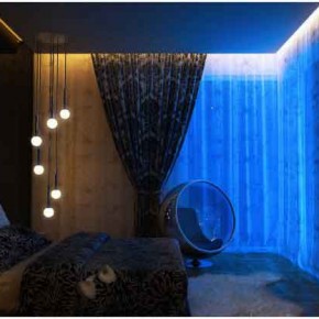 Blue Backlight on Plasterboard new Sensation room - Amazing Colorful Bedrooms