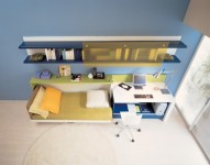 Blue Bright Teen Rooms with Small Space