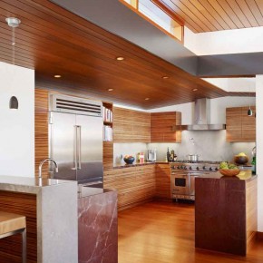 Careful Space Planning Tropical House Clean Kitchen