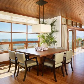 Careful Space Planning Tropical House Dining Table