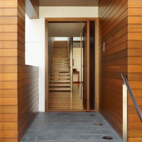 Careful Space Planning Tropical House Entrance