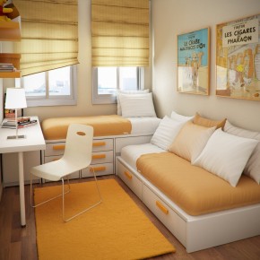 Design Ideas Small Floorspace Kids Rooms Fresh Orange
