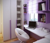 Design Ideas Small Floorspace Kids Rooms Purple White
