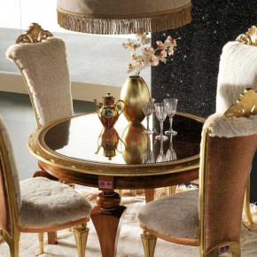 Dining Table Set with Gold Fresh Carpet - Elegant Luxury Dining Room Set by AltaModa