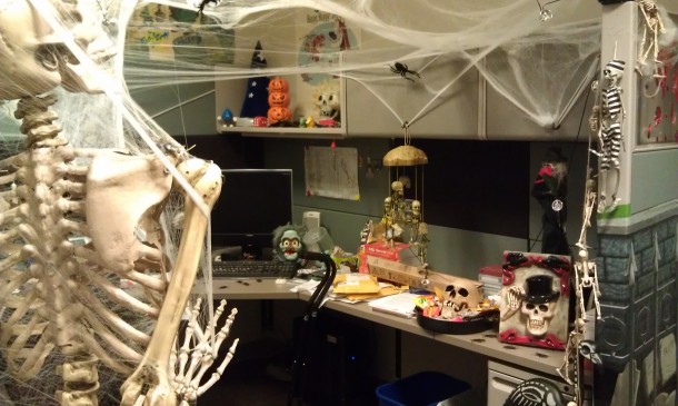 Ghost themed office area