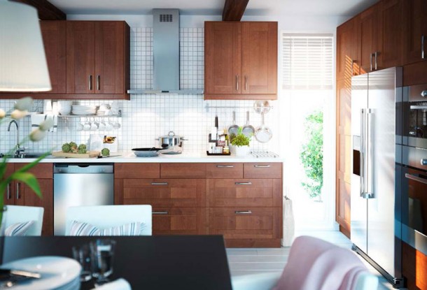Kitchen Design Ideas 2012 by IKEA Brown Cabinet Set