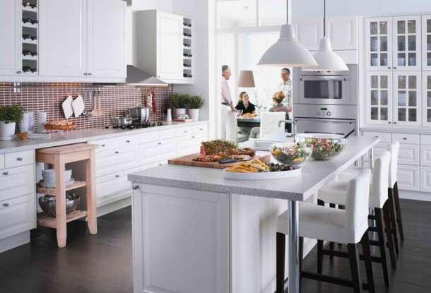 Kitchen Design Ideas 2012 by IKEA Elegant White Dnining Table