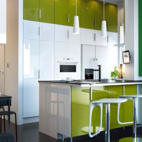 Kitchen Design Ideas 2012 by IKEA White Green Cabinet Modern Chair
