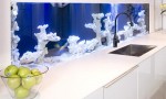 Modern Functional Aquarium Kitchen White Cabinet
