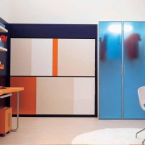 Orange Furniture Teen Rooms with Small Space