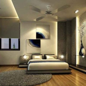 Plasterboard with Backlight Luxury Decoration Wood Floor - Amazing Colorful Bedrooms