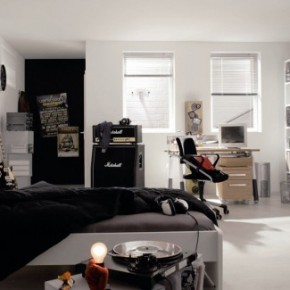 Simple Black White Cool and Trendy Teen Room Design Ideas