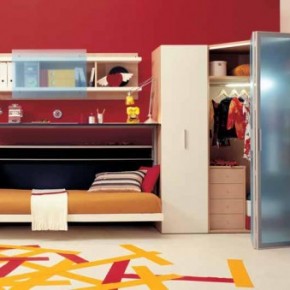 Simple RedTeen Rooms with Small Space