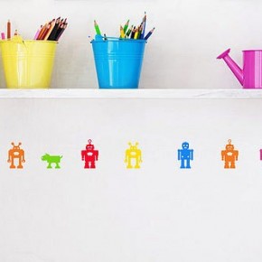 The Best Inspiration Wall Stickers All Color Robots