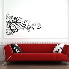 The Best Inspiration Wall Stickers Black-On White Swirls
