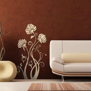 The Best Inspiration Wall Stickers Flower Brown