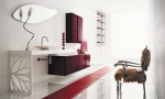 Timeless bathroom Red Cabinet