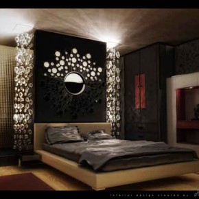 Warm Lighting Decor with brown Wall Decal - Amazing Colorful Bedrooms