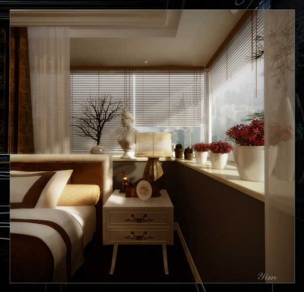 Bedside Table1  Warm and Cozy Rooms Rendered By Yim Lee  Wallpaper 7
