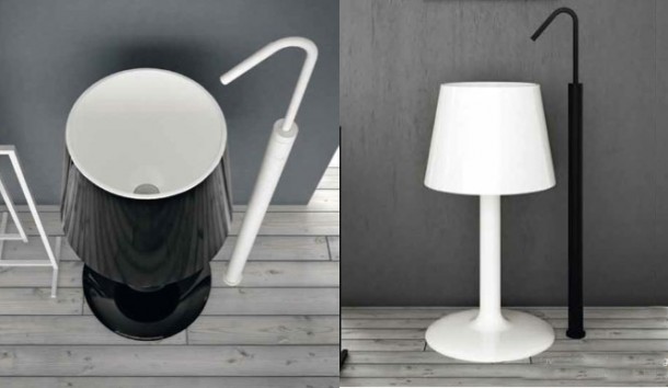 Black White Lamp Basin  Unique Bathrooms by ArtCeram  Wallpaper 10