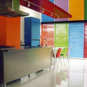 Colorful Rainbow Kitcen  Modern Japanese Kitchens Photo  25