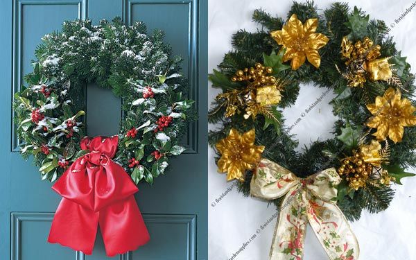 Door Christmas Wreath 34 Great Christmas Wreath Decorating Ideas Picture 15