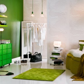 Green Bedroom  Splashes of colour in white interiors  Wallpaper 4