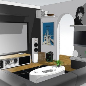 Home Entertainment System Sketch Up  A Massive Home Entertainment Setup  Image  1