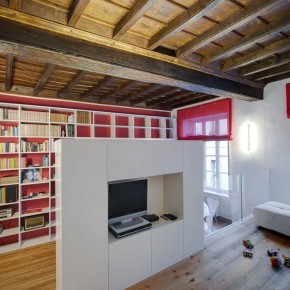 House T 140212 03  Small Apartment / Hidden Bed Design by POINT Architecture
  Picture  4