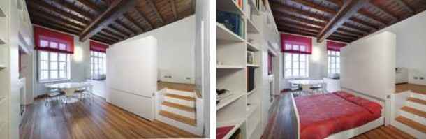 House T 140212 06  Small Apartment / Hidden Bed Design by POINT Architecture
  Picture  7