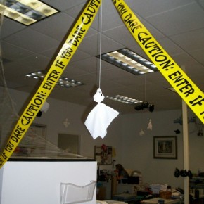 Halloween scary office tape