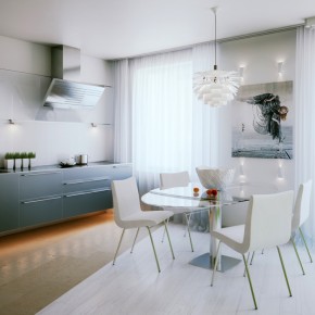 Small Space Dining  Small Apartment Design in St.Petersburgh  Image  2