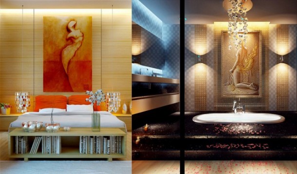 Sunken Bath 665x391  Dream Home Interiors by Open Design  Wallpaper 8