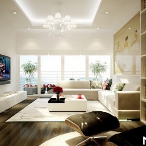 White Living Room 665x452  Dream Home Interiors by Open Design  Wallpaper 10