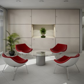 White Red Seating  Dashing, Artistic Interiors from Pixel3D Photo  9