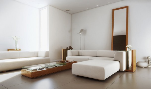 White Simple Living Room  Living Rooms Round Up  Pict  3